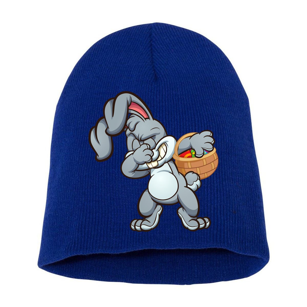 Dabbing Bunny Short Acrylic Beanie
