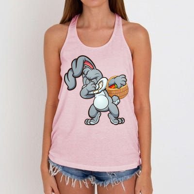 Dabbing Bunny Women's Knotted Racerback Tank