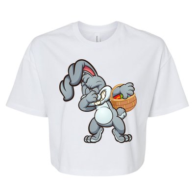 Dabbing Bunny Bella+Canvas Jersey Crop Tee