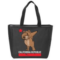 Dabbing California Republic Bear Zip Tote Bag