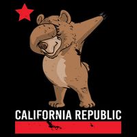 Dabbing California Republic Bear Zip Tote Bag