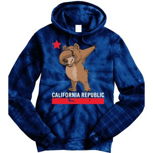 Dabbing California Republic Bear Tie Dye Hoodie