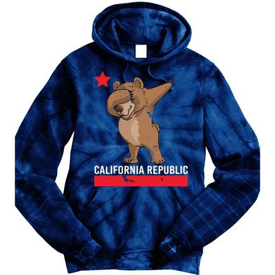 Dabbing California Republic Bear Tie Dye Hoodie