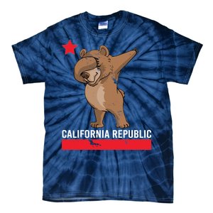 Dabbing California Republic Bear Tie-Dye T-Shirt