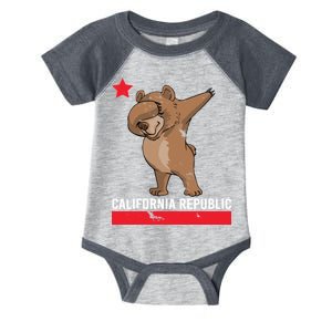 Dabbing California Republic Bear Infant Baby Jersey Bodysuit