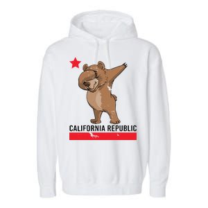 Dabbing California Republic Bear Garment-Dyed Fleece Hoodie