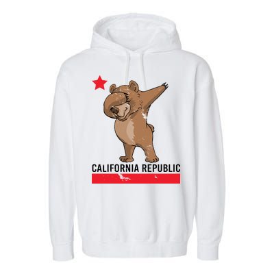 Dabbing California Republic Bear Garment-Dyed Fleece Hoodie