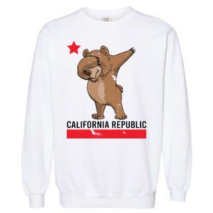 Dabbing California Republic Bear Garment-Dyed Sweatshirt