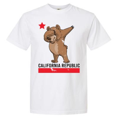 Dabbing California Republic Bear Garment-Dyed Heavyweight T-Shirt