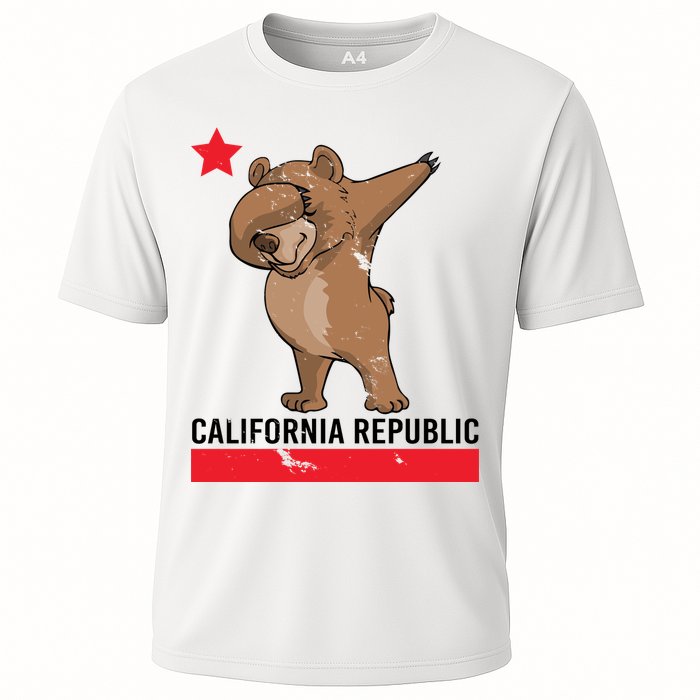 Dabbing California Republic Bear Cooling Performance Crew T-Shirt