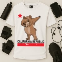 Dabbing California Republic Bear Cooling Performance Crew T-Shirt