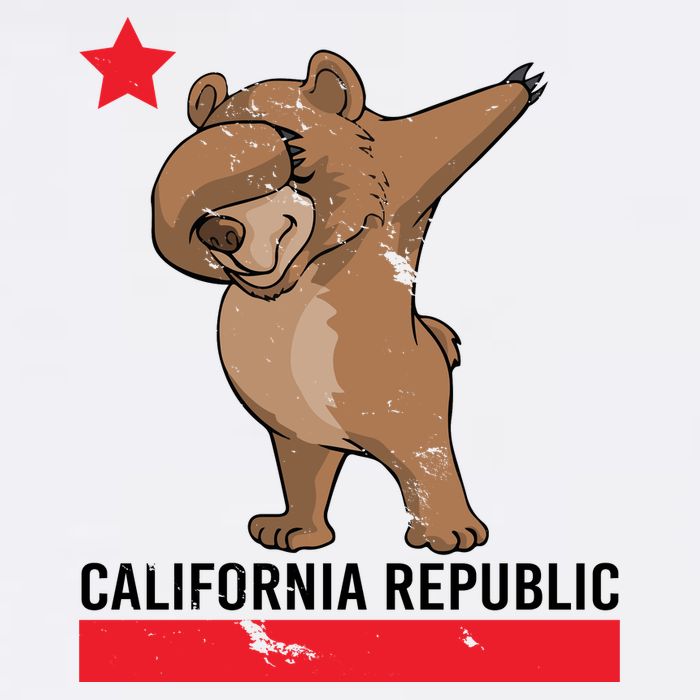 Dabbing California Republic Bear Cooling Performance Crew T-Shirt