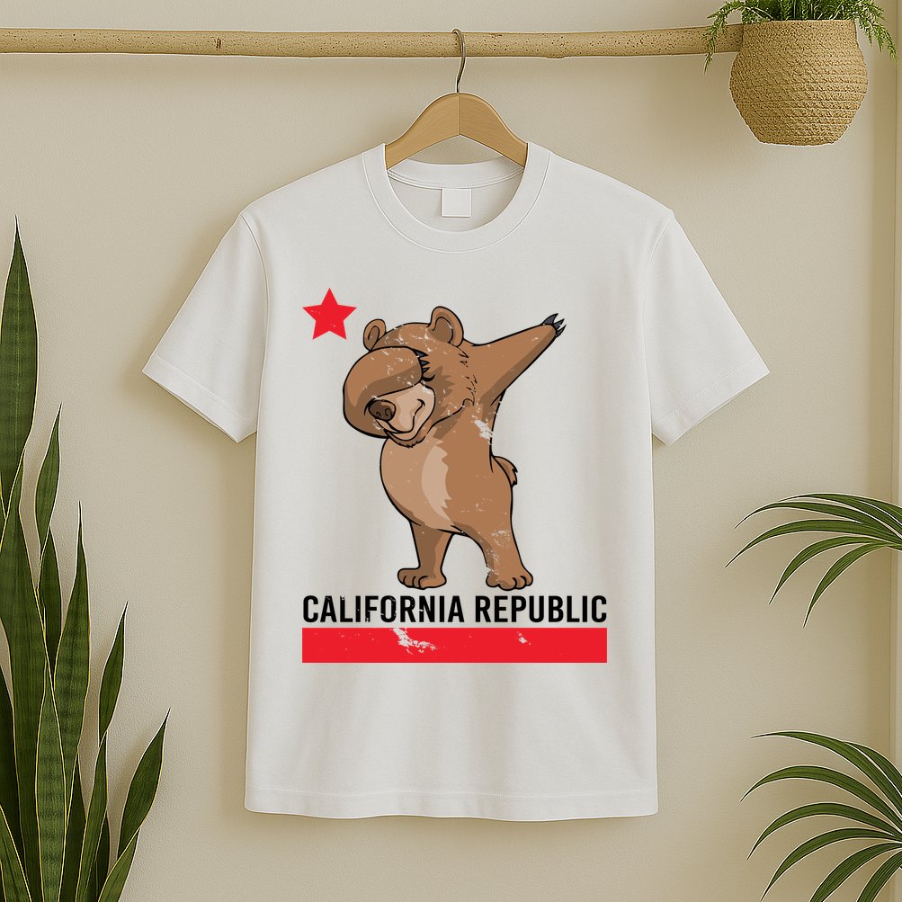 Dabbing California Republic Bear T-Shirt
