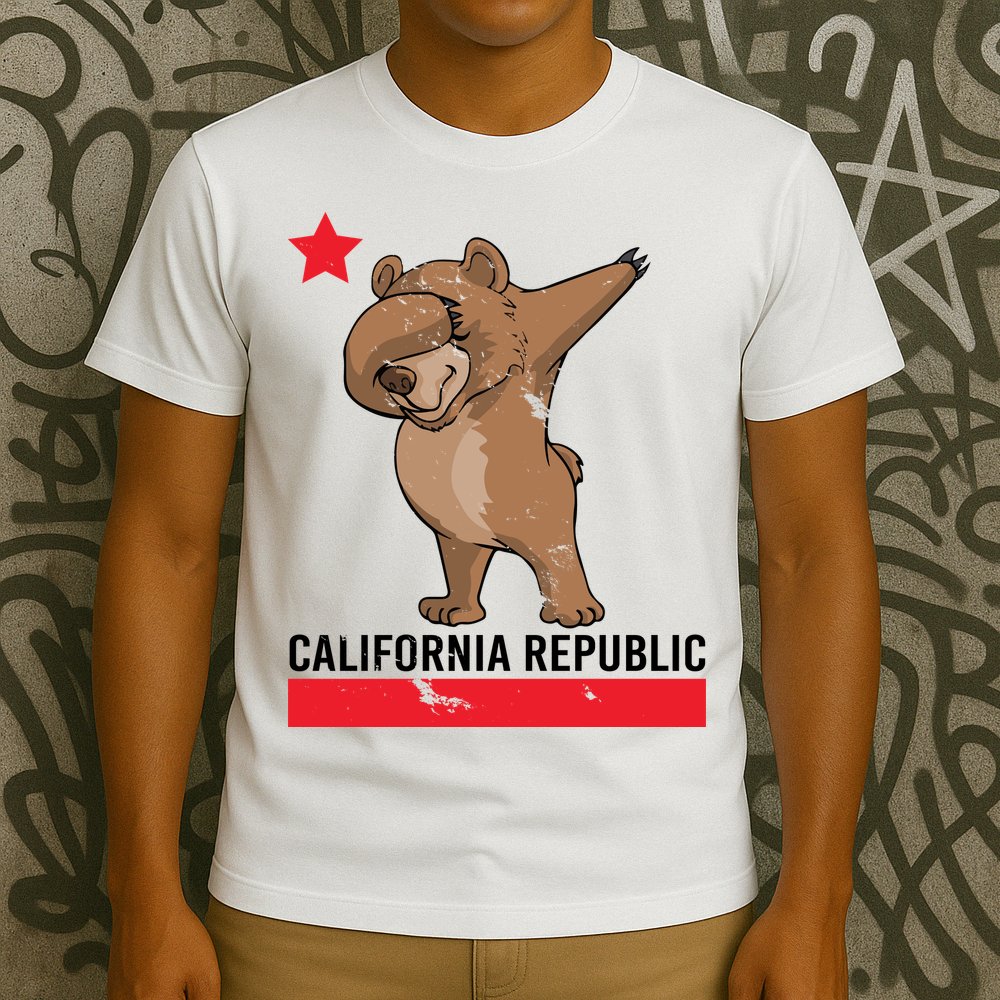 Dabbing California Republic Bear T-Shirt