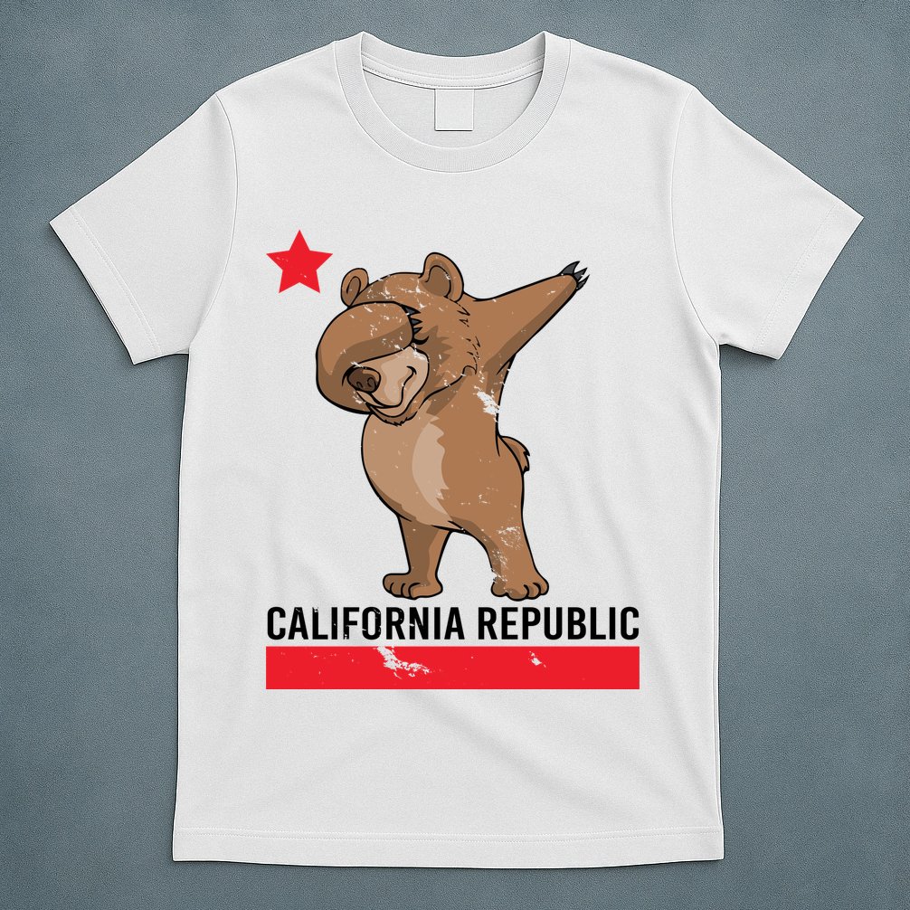Dabbing California Republic Bear T-Shirt