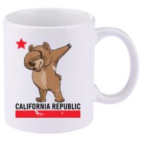 Dabbing California Republic Bear 11oz C Handle Ceramic Mug