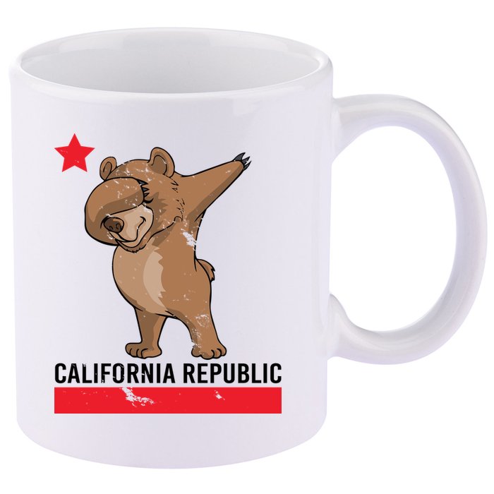 Dabbing California Republic Bear 11oz C Handle Ceramic Mug