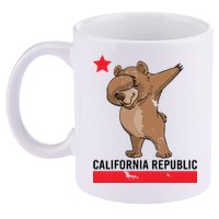 Dabbing California Republic Bear 11oz C Handle Ceramic Mug