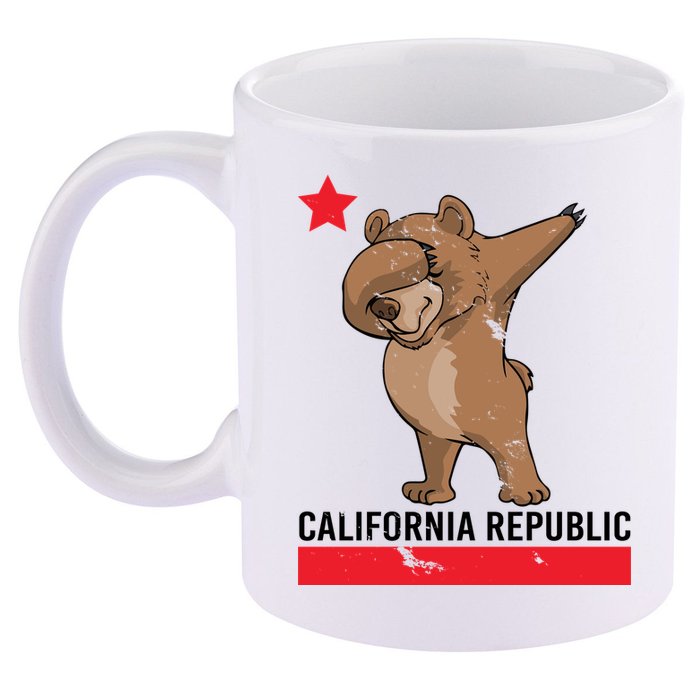 Dabbing California Republic Bear 11oz C Handle Ceramic Mug