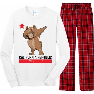 Dabbing California Republic Bear Long Sleeve Pajama Set