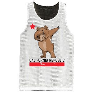 Dabbing California Republic Bear Mesh Reversible Basketball Jersey Tank