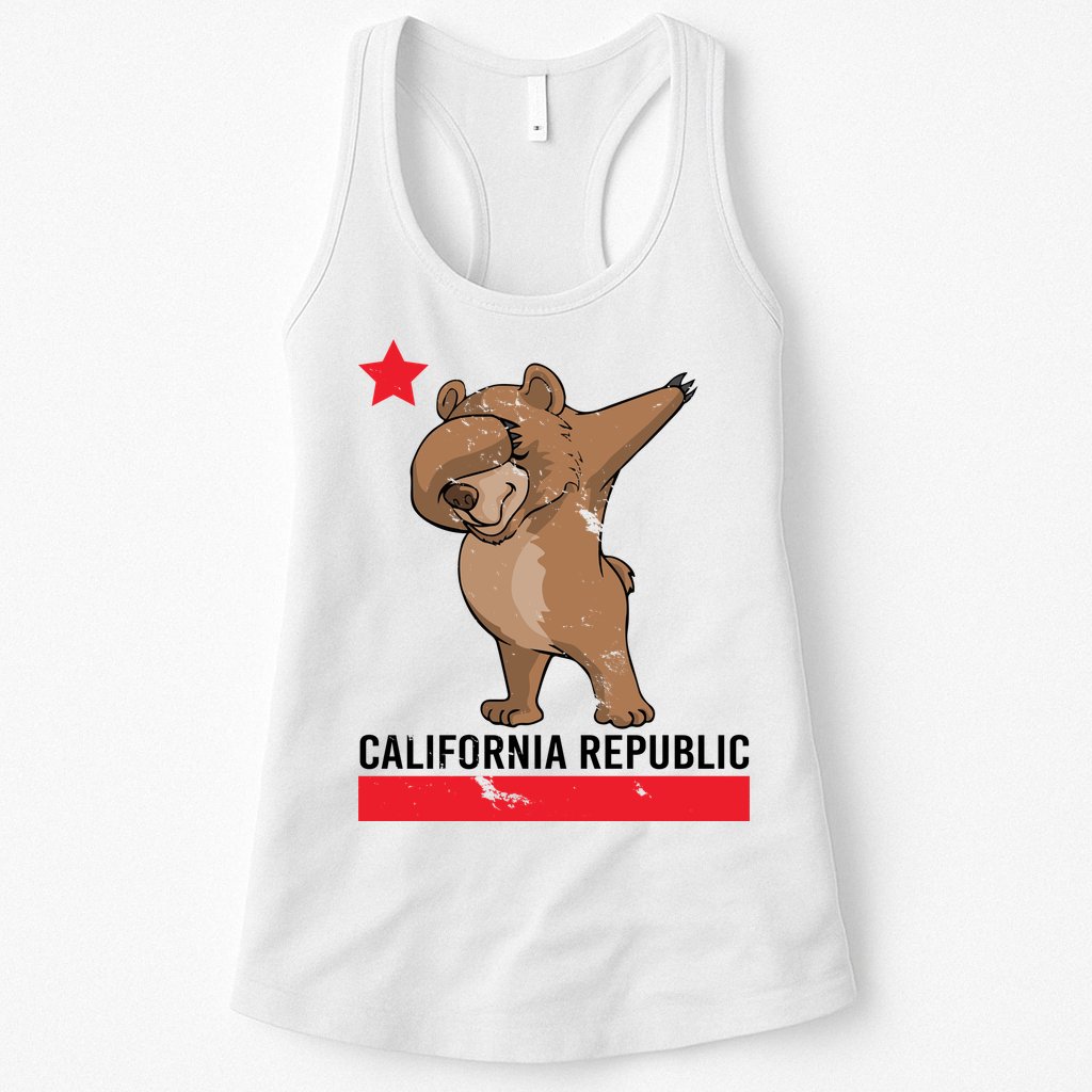 Dabbing California Republic Bear Womens Tank Top