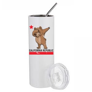 Dabbing California Republic Bear Stainless Steel Tumbler