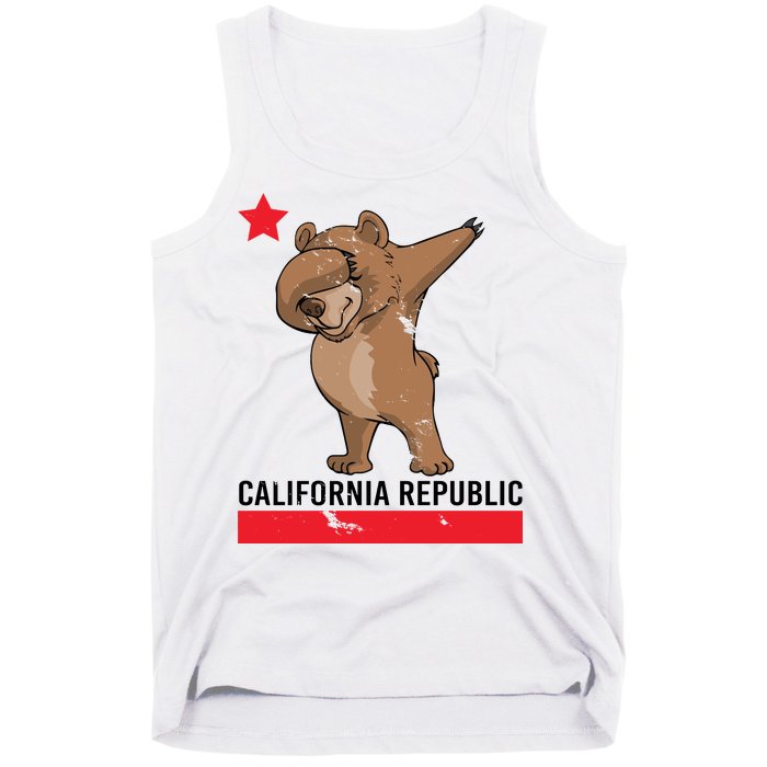 Dabbing California Republic Bear Tank Top