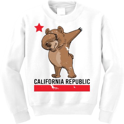 Dabbing California Republic Bear Kids Sweatshirt