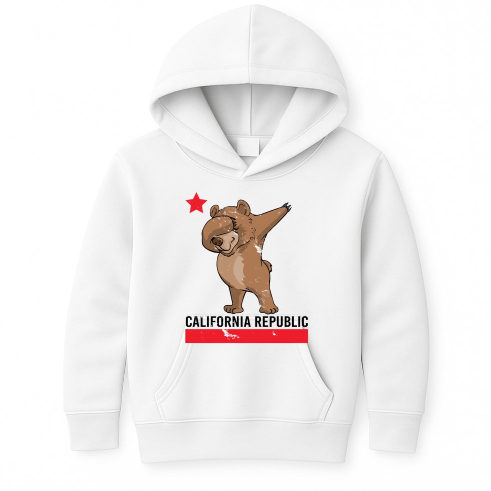 Dabbing California Republic Bear Kids Hoodie
