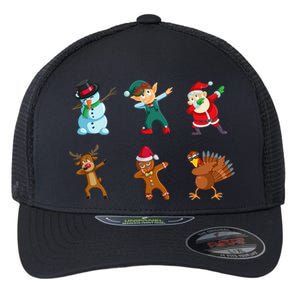 Dabbing Christmas Characters Flexfit Unipanel Trucker Cap