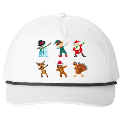 Dabbing Christmas Characters Snapback Five-Panel Rope Hat