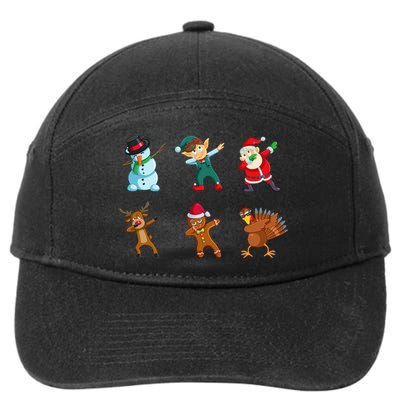 Dabbing Christmas Characters 7-Panel Snapback Hat
