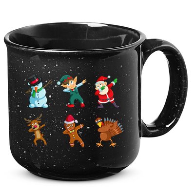 Dabbing Christmas Characters 15oz Campfire Ceramic Mug