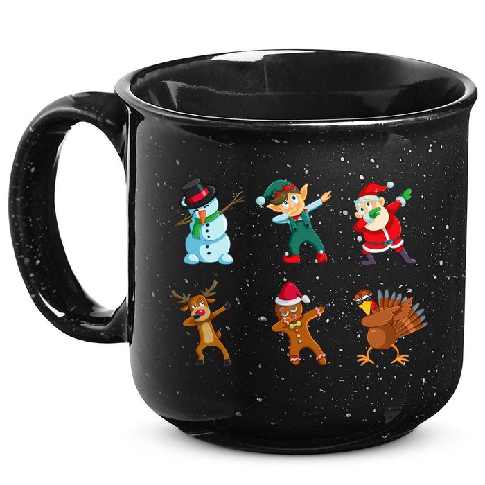 Dabbing Christmas Characters 15oz Campfire Ceramic Mug