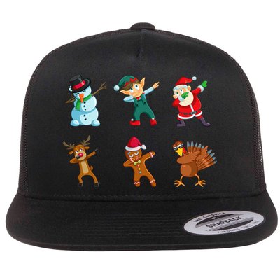 Dabbing Christmas Characters Flatbill Hat