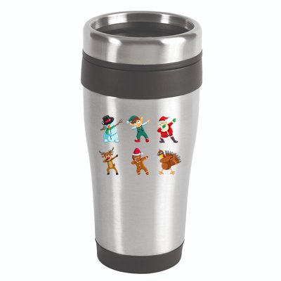 Dabbing Christmas Characters 16oz Travel Tumbler