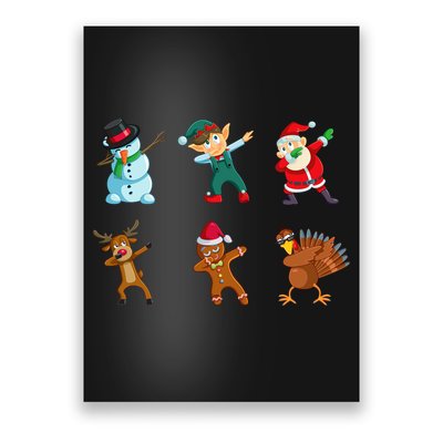 Dabbing Christmas Characters Poster