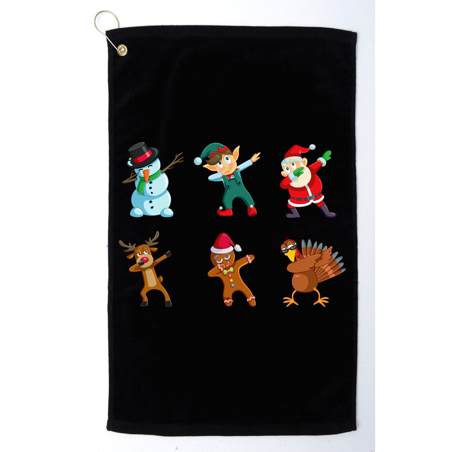 Dabbing Christmas Characters Golf Towel