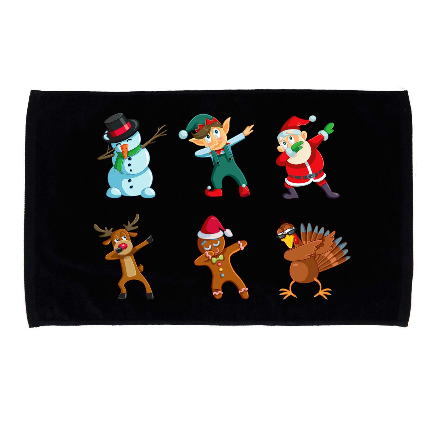 Dabbing Christmas Characters Microfiber Hand Towel
