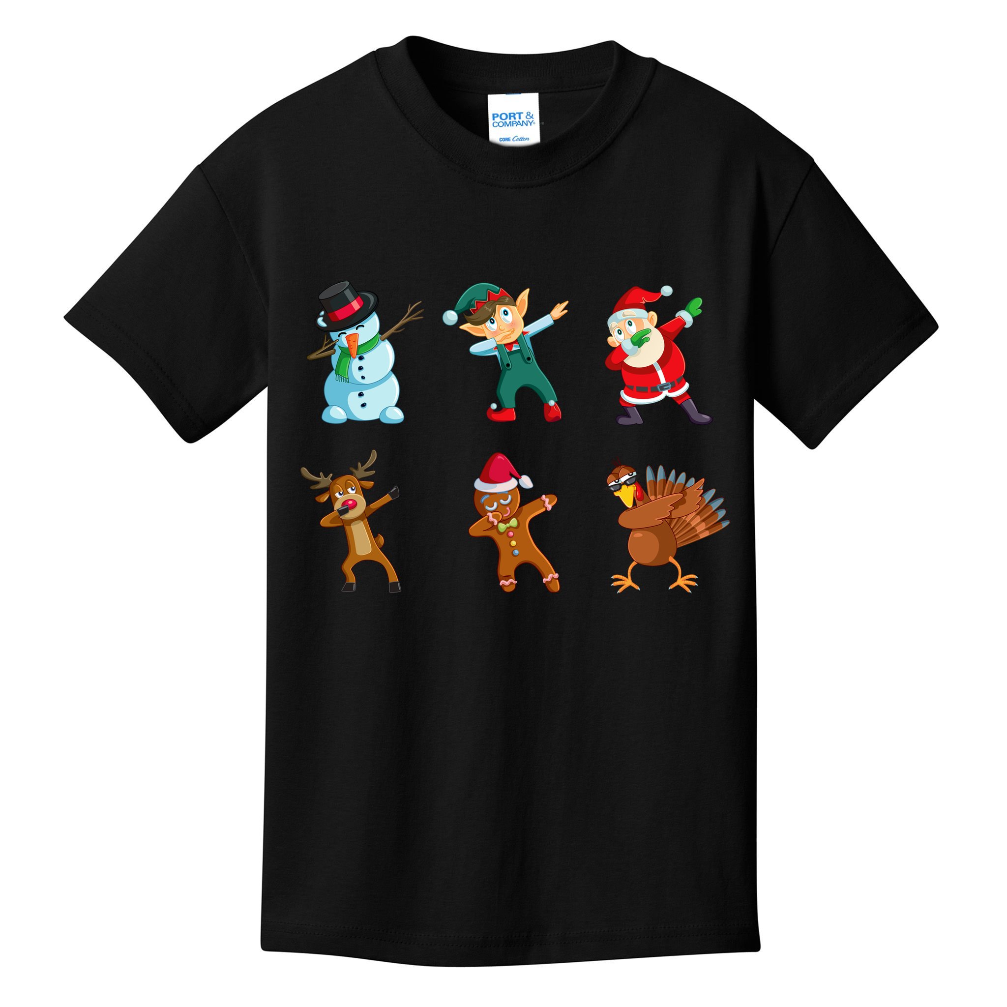 Dabbing Christmas Characters Kids T-Shirt