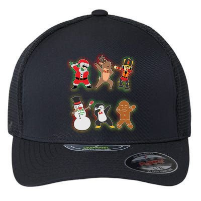 Dabbing Christmas Characters Santa Dab Flexfit Unipanel Trucker Cap