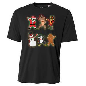 Dabbing Christmas Characters Santa Dab Cooling Performance Crew T-Shirt