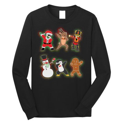 Dabbing Christmas Characters Santa Dab Long Sleeve Shirt