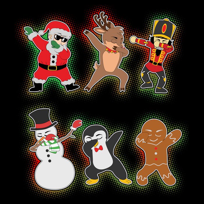 Dabbing Christmas Characters Santa Dab T-Shirt