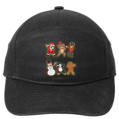 Dabbing Christmas Characters Santa Dab 7-Panel Snapback Hat