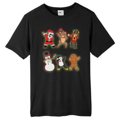 Dabbing Christmas Characters Santa Dab Tall Fusion ChromaSoft Performance T-Shirt