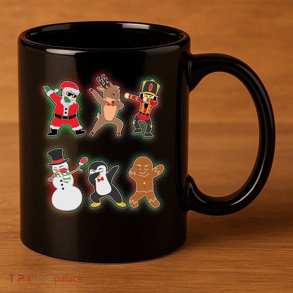 Dabbing Christmas Characters Santa Dab 11oz C Handle Ceramic Mug