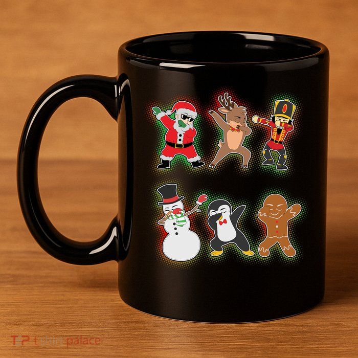Dabbing Christmas Characters Santa Dab 11oz C Handle Ceramic Mug