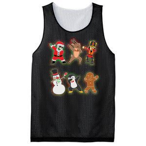 Dabbing Christmas Characters Santa Dab Mesh Reversible Basketball Jersey Tank